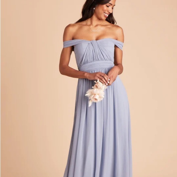 Birds Grey Grace Convertible Dress - Dusty Blue - Picture 11 of 11